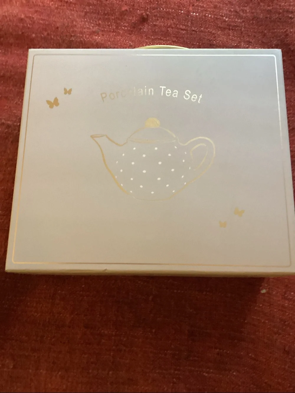 Porcelain Tea Set - Cream with Gold Accents